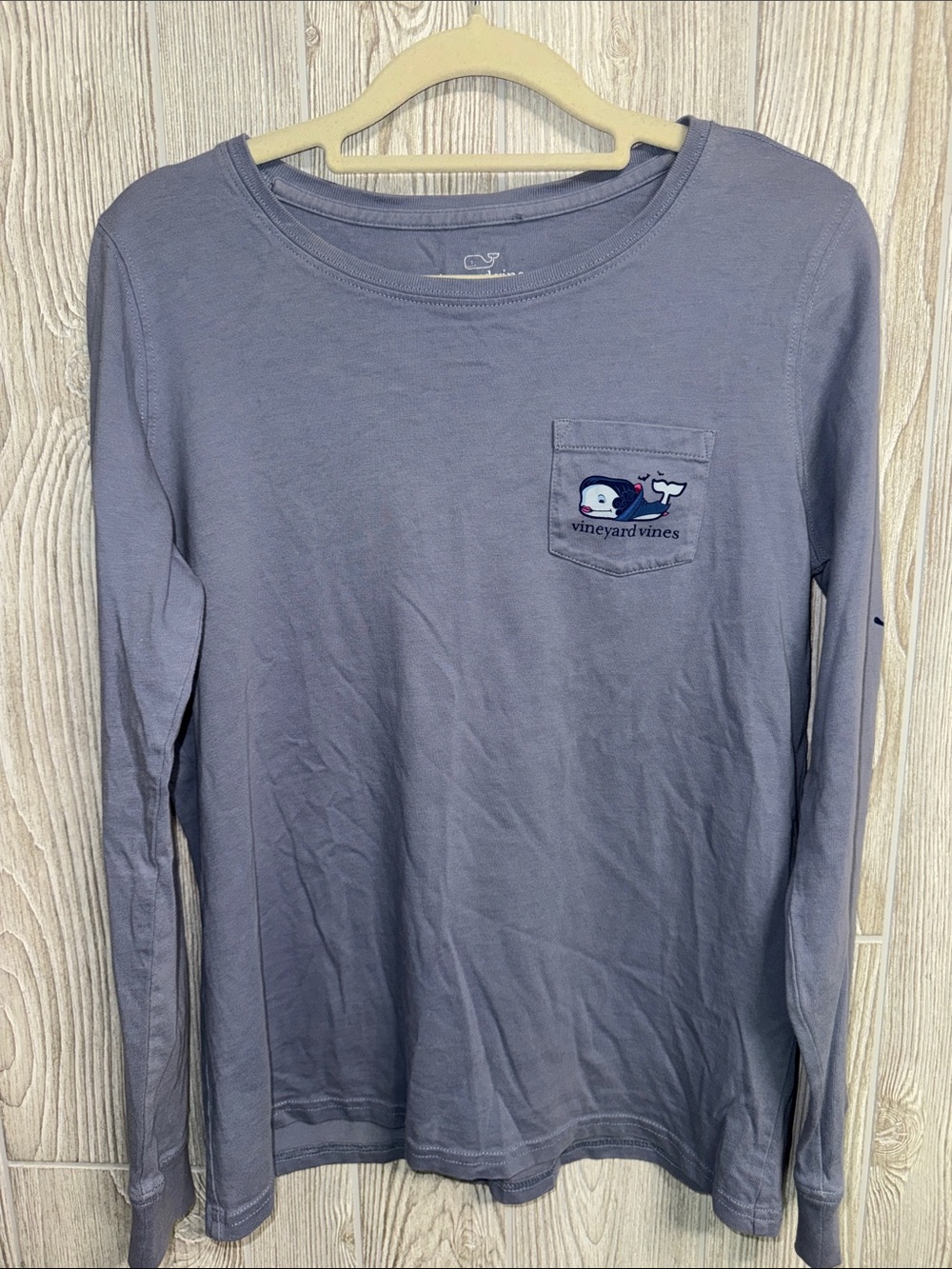 Vineyard Vines Long Sleeve Pocket Tee - Dusty Blue
